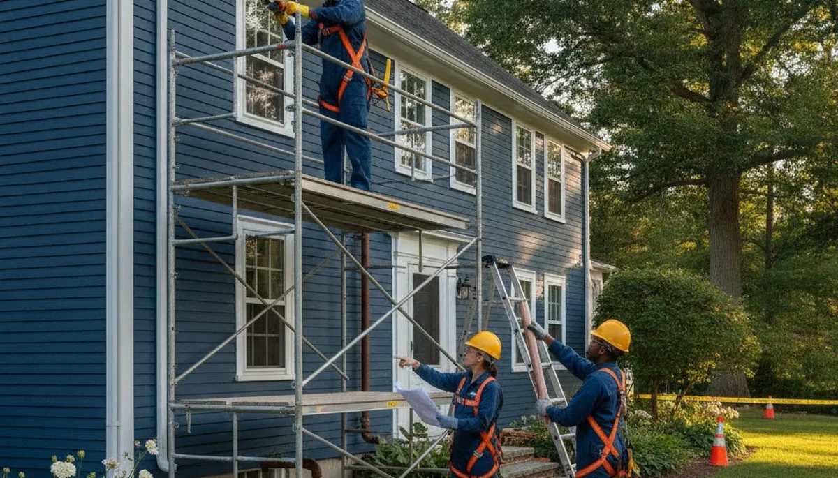 Plumber repairing a pipe in Worcester, MA for plumbing repair service