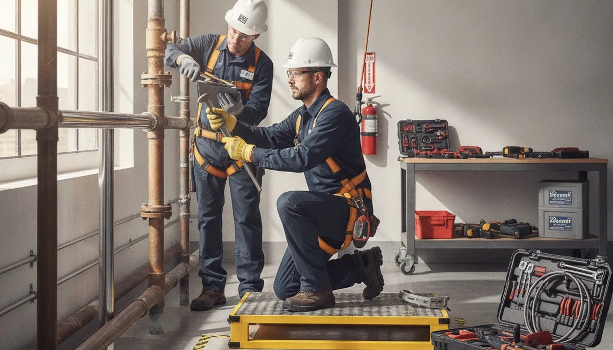 Plumber repairing pipe in Worcester, MA for frozen pipe and leak repair service