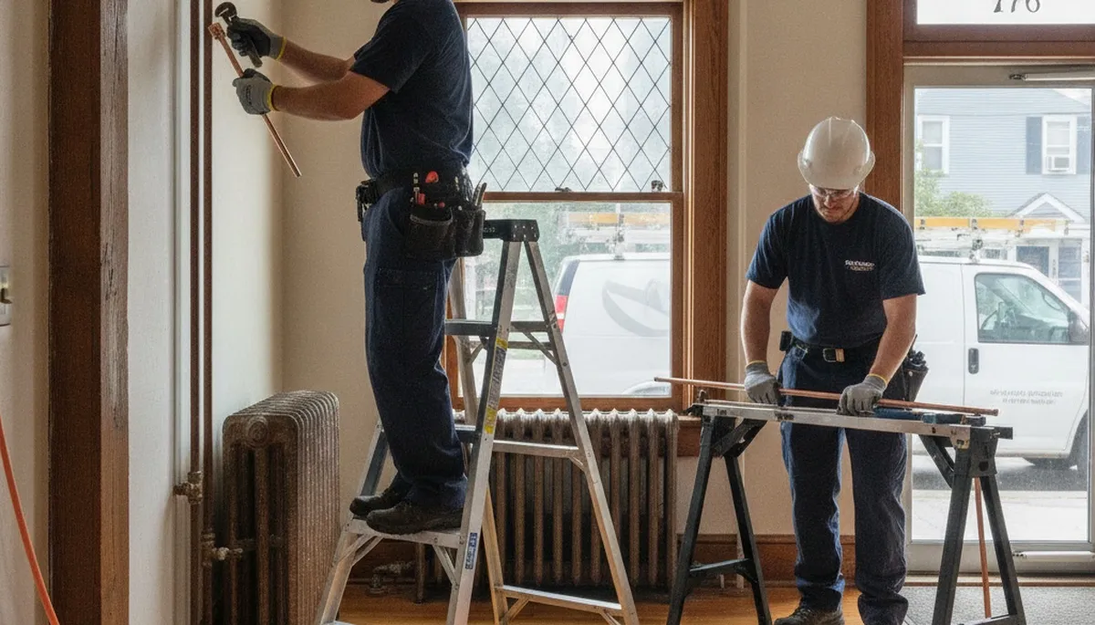 Plumbing repair service van in Worcester, MA for plumbersinworcesterma-new.com
